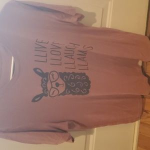 Pink llama shirt